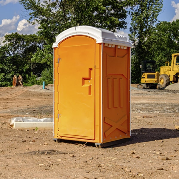 how often are the porta potties cleaned and serviced during a rental period in Grayhawk